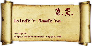 Molnár Ramóna névjegykártya