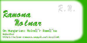 ramona molnar business card